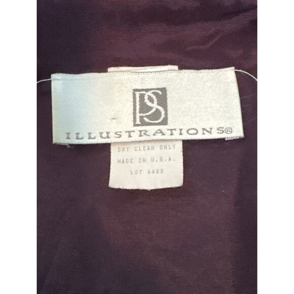 Vintage 90s Romantic Deep Purple Velvet Button Down Blouse Women Small Regal - Picture 6 of 7